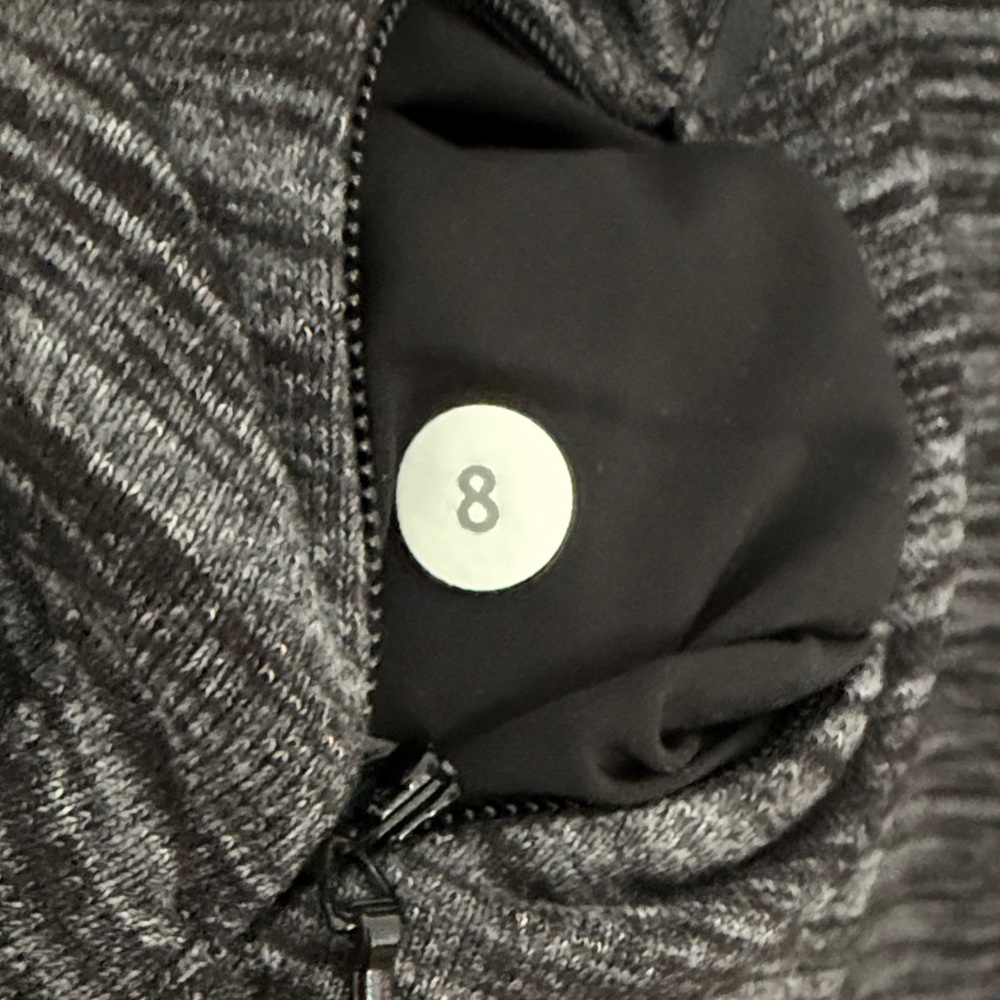 Lululemon &go Where-To Dress Long Sleeve Heathered Black Size 8 - Picture 9 of 14
